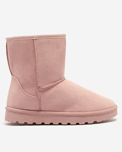 Dámské zateplené sněhule z ekokůže v růžové barvě Xetik - Obuv