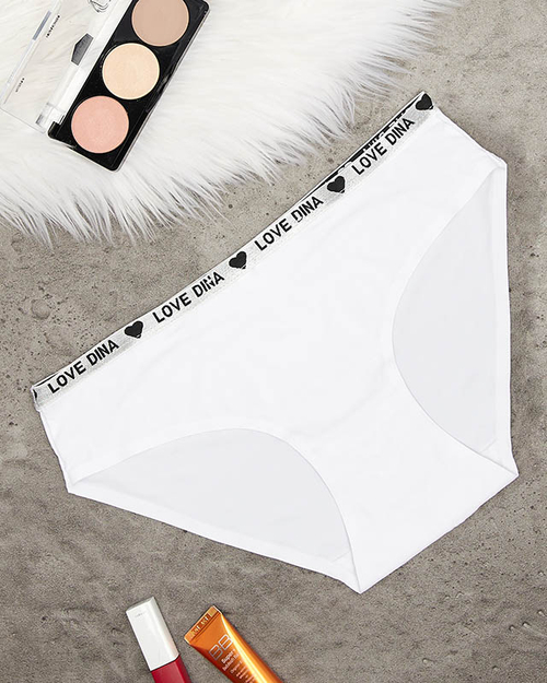 Жіночі білі гладкі трусики, лазерна вирізка - Нижня білизна