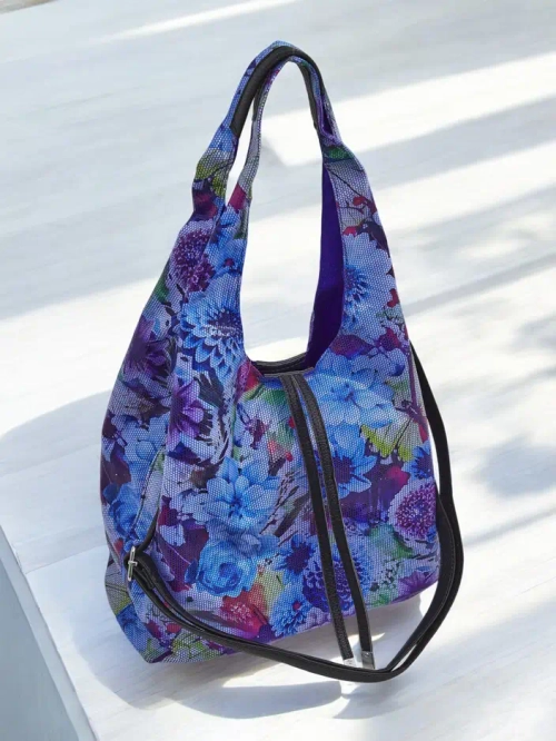 Royalfashion Велика квіткова тканинна сумка з косметичкою та магнітним замком