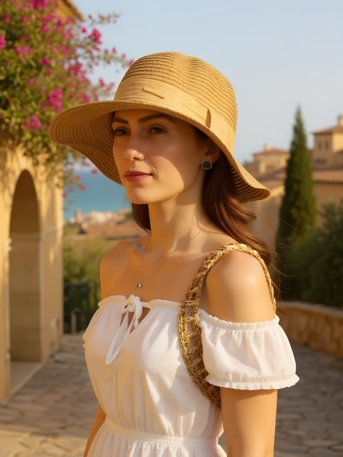 Royalfashion Жіночий солом'яний капелюх з стрічкою Whisper