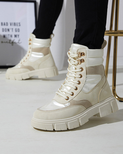 OUTLET Cream жіночі неутеплені черевики-трапперы Kasemi - Взуття