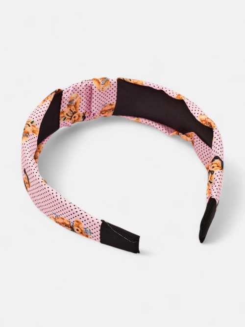 Royalfashion Пов'язка на волосся з плетінням у горошок і ведмедики