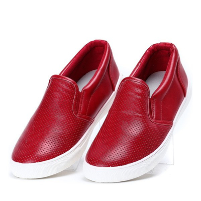 Czerwone tenisówki ażurowe Morgan - Obuwie