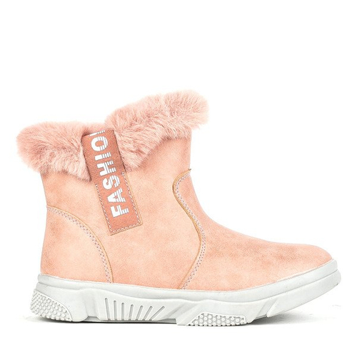 Рожеві дівчачі черевики з хутром Fominna - Взуття