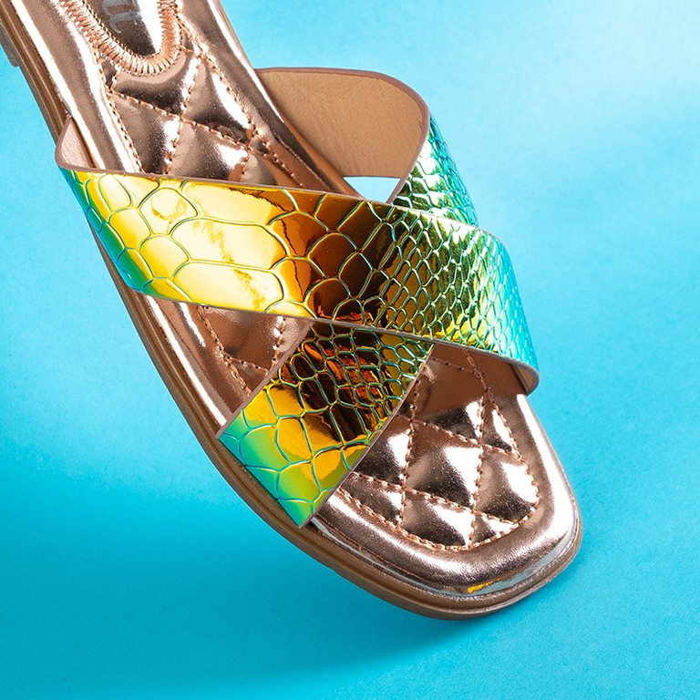 Dámské holografické pantofle Edila - boty