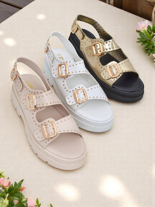 Royalfashion Жіночі сандалі на товстій підошві з джетами Rocky Chic