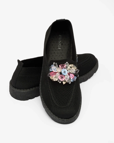 Royalfashion Černé dámské polobotky Enweta