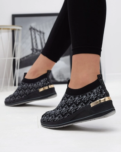 Černo-šedá dámská sportovní obuv s potiskem Scerpa- Obuv