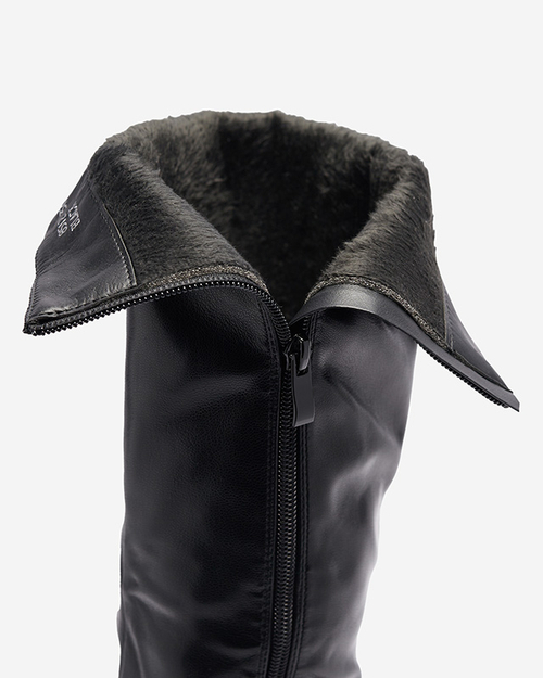 Чорні жіночі чоботи на шпильці Naffen- Footwear