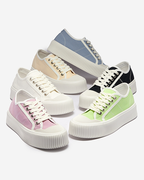 Бежеві жіночі кеди на суцільній підошві Ozerika - Взуття