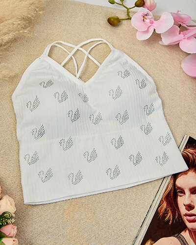 Royalfashion Dámská sportovní podprsenka se zirkony