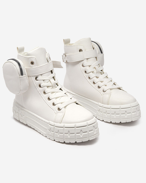 Жіноче спортивне взуття з еко-шкіри білого кольору Kolibs