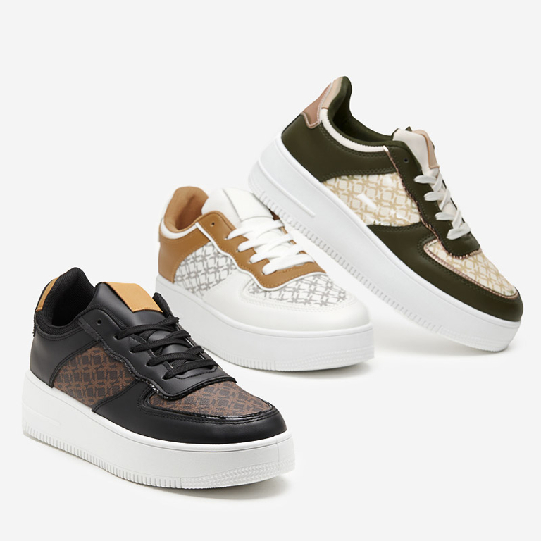 Dámská bílá sportovní obuv s potiskem Glou - Obuv