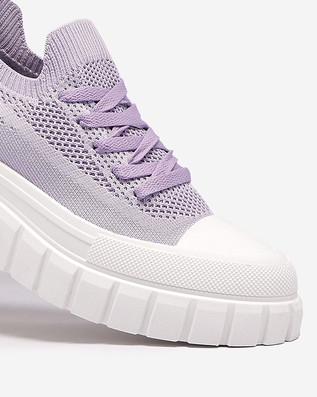 Fialové sportovní tenisky na platformě Dakkos- Obuv