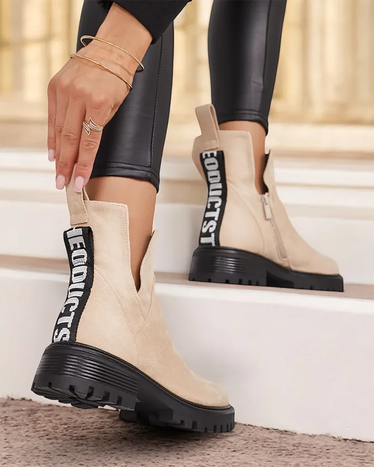 Royalfashion Dámské kozačky Gorgie s výřezem