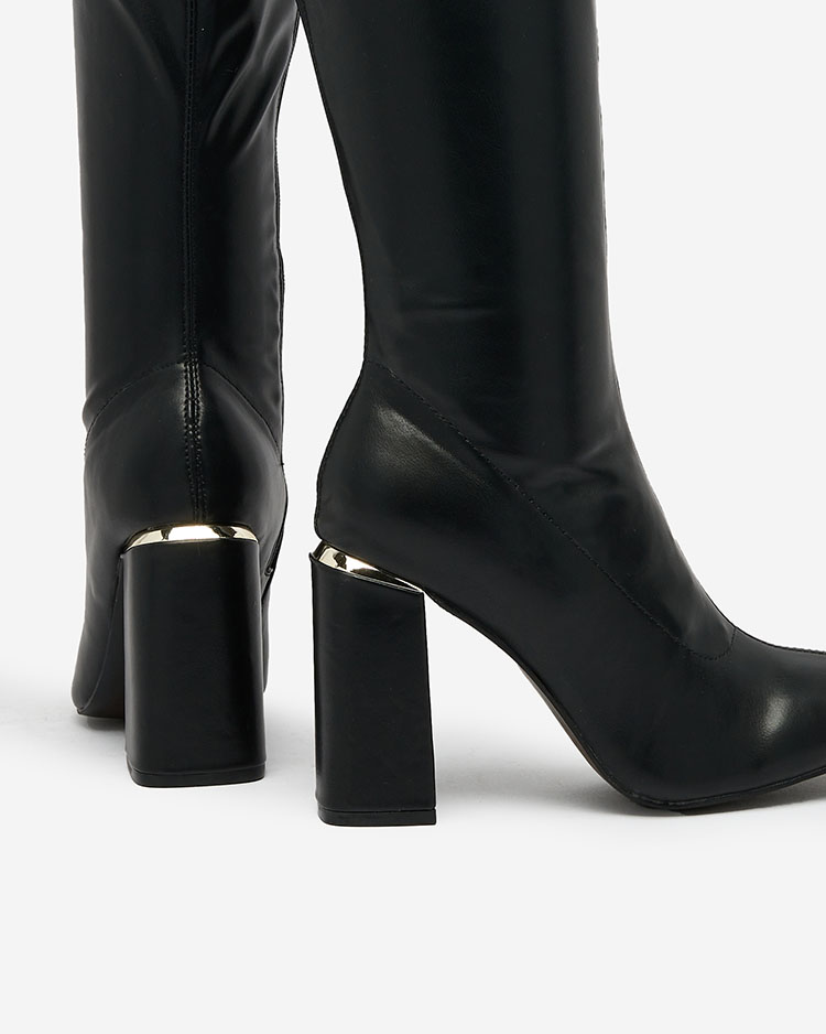 Royalfashion Černé dámské kozačky Tasherta