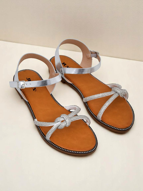 Royalfashion Жіночі сандалі з декоративними цирконіями Bella Shine