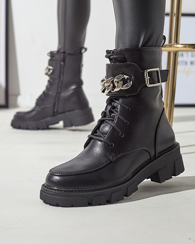 Утеплені чорні жіночі черевики-баггі Effpi-Footwear