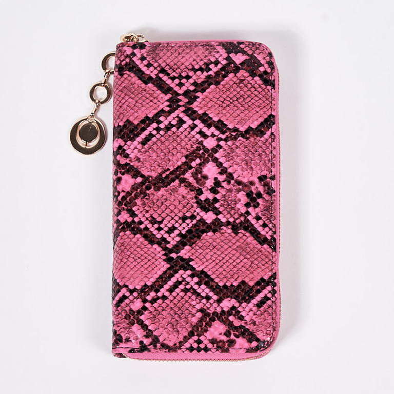 Fuchsiová dámská velká reliéfní peněženka - doplňky