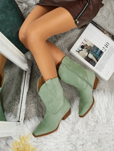 Dámské kovbojské boty eko semišové SpireHush