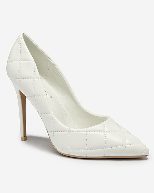 Жіночі стьобані човники білого кольору Duclisa- Взуття