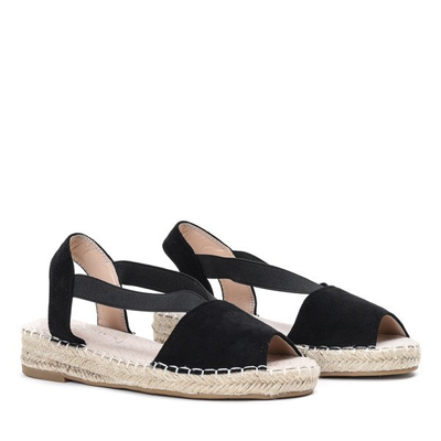 Černé sandály espadrilles na platformě Motilla - Obuv 1