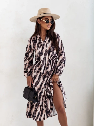 Royalfashion Жіноча міді сукня з принтом