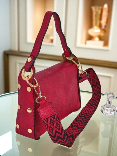 Dámská kabelka fuchsiová Minerva ekologická kůže na rameno a crossbody
