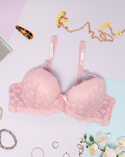 Dámská podprsenka s fialovou krajkou - Spodní prádlo