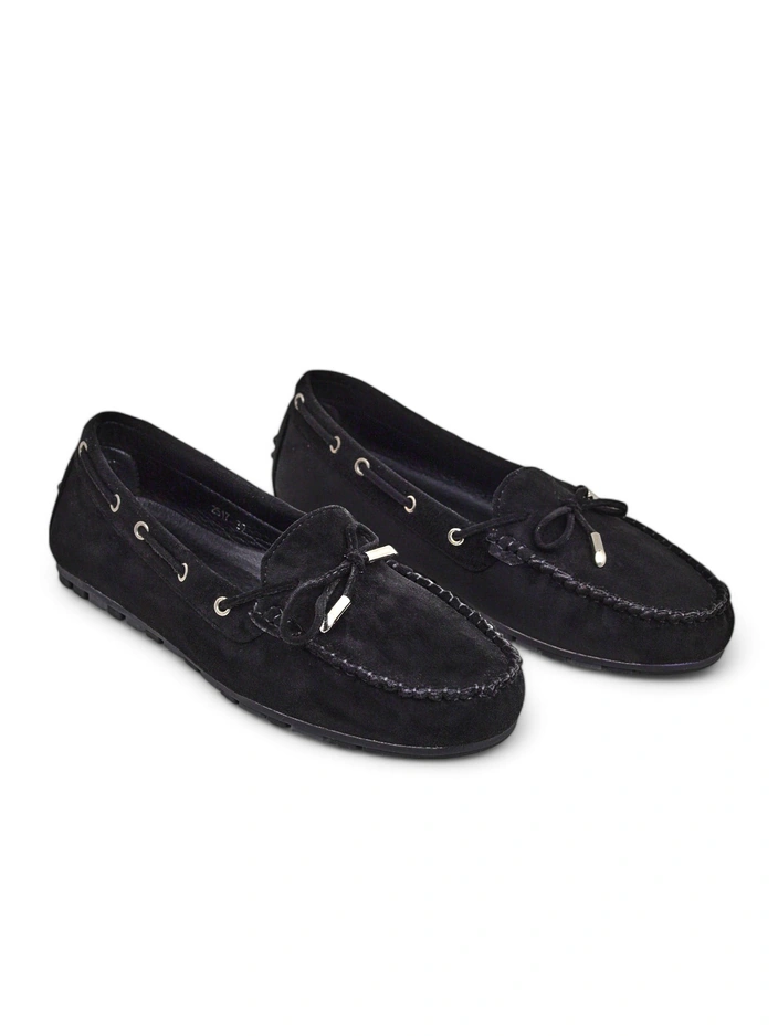 Royalfashion Dámské mokasíny z ekologické semišové kůže Ziferte