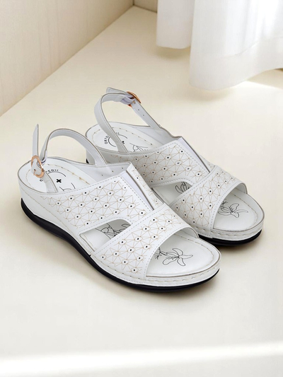 Royalfashion Dámské sandály s nízkým klínkem Comfort Chic