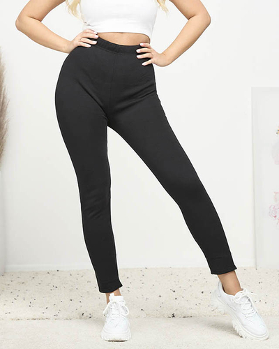 Чорні класичні жіночі легінси з утеплювачем PLUS SIZE - Одяг