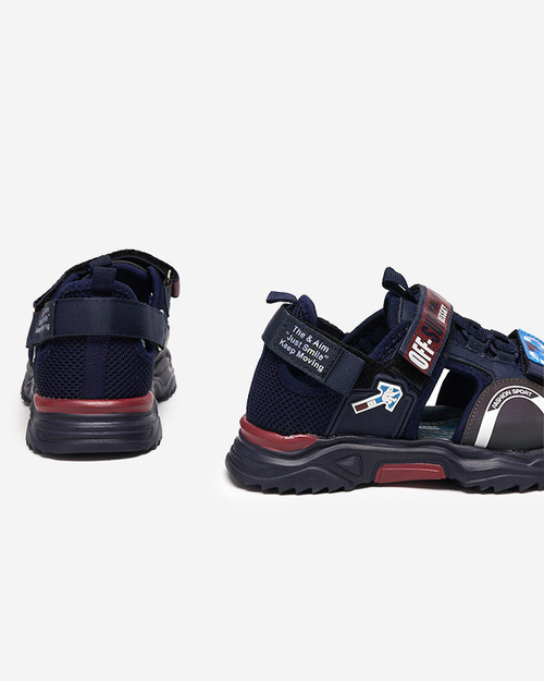 Дитячі босоніжки темно-синього кольору на липучках Wukapi - Взуття