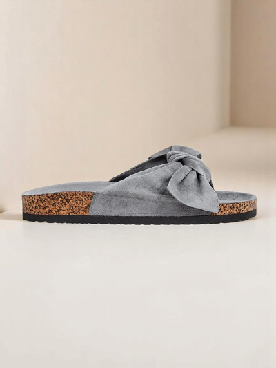 Royalfashion Dámské pantofle s mašlí Bubble Sun