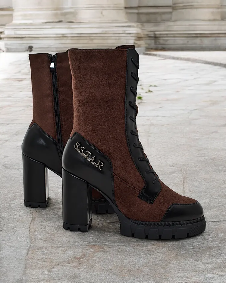 Royalfashion Dámské kozačky na podpatku Worce