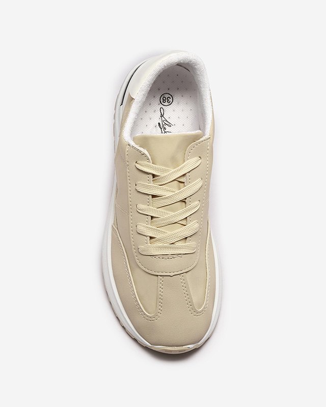 Dámská béžová šněrovací sportovní obuv Sweri - Obuv