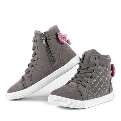 Сірі жіночі черевики з бантиком Dafna - Взуття 1