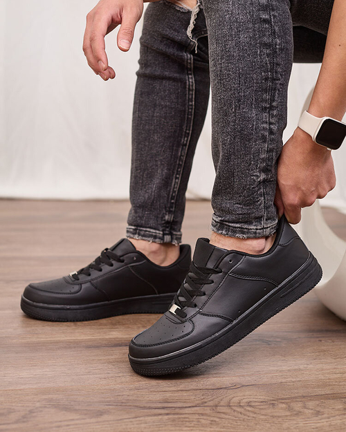 Royalfashion Спортивні чоловічі кросівки чорного кольору Suprus