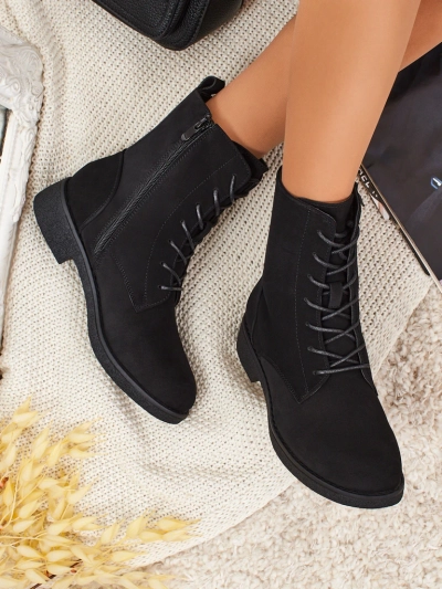 Eko kožené matné šněrovací kotníkové boty Treviline