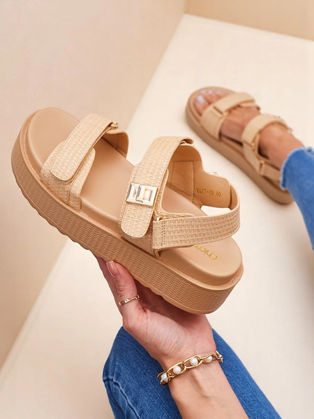 Сандалі жіночі платформа Royalfashion Бежеві Lavinia – зручне літо