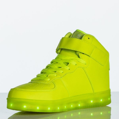 Neon zelené dámské sportovní boty zářící Led Love - Footwear 1