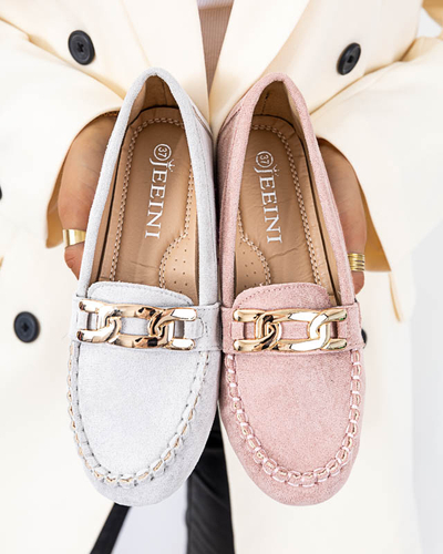 Екозамшеві сірі мокасини Viatu