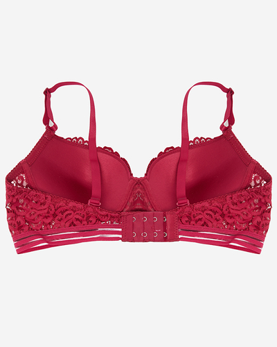 Бордовий мереживний бюстгальтер для жінок - Нижня білизна