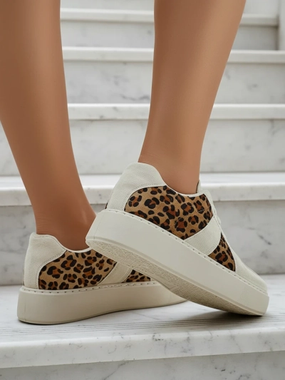 Royalfashion Dámské sportovní tenisky s leopardím potiskem Big Cat