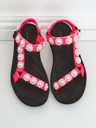 Сандалі Livia Rosa – Зручні жіночі сандалі Royalfashion з перловими джетами