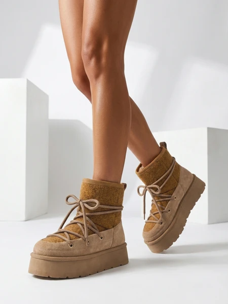 Royalfashion Dámské šněrovací sněhule Filori