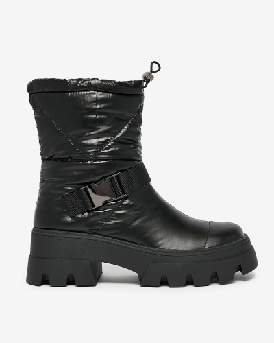 Royalfashion Dámské nazouvací boty a'la snow boots in black Tyvone