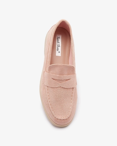Жіночі мокасини з екозамші рожевого кольору Daffer- Footwear