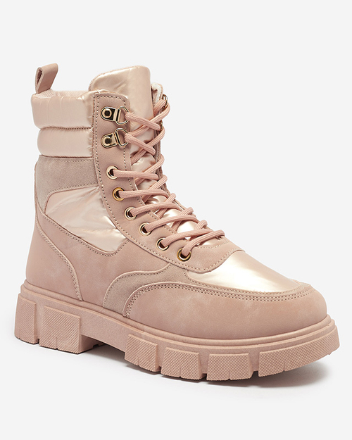 Рожеві жіночі утеплені черевики-трапери Kasemi-Footwear