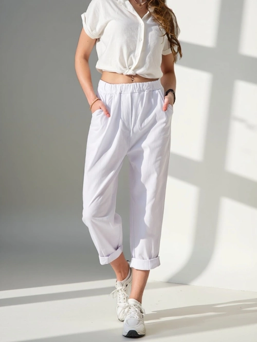 Royalfashion Жіночі хакі штани з віскози